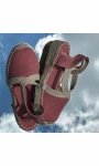 EDITA V blush espadryle na niskiej koturnie