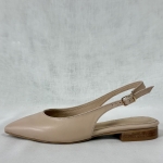 Beżowe baleriny Avola ze skóry bez pięty