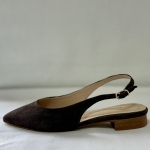 Brązowe baleriny ze skóry zamszowej Avola