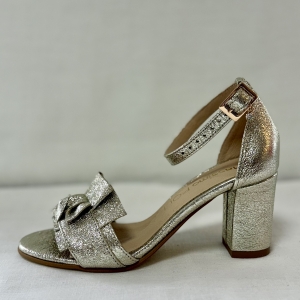 Monako Étoile sandały skórzane platyna