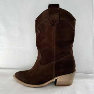 Botki Monterrey ze skóry zamszowej brązowe