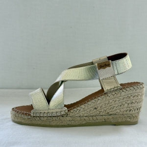 TURA-RC espadryle ze skóry platyna 