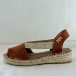 Espadryle damskie ELLA marro zamszowe naturalna skóra buty letnie premium