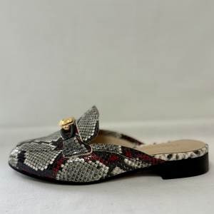 Cannaregio klapki skóra wąż szary bordo